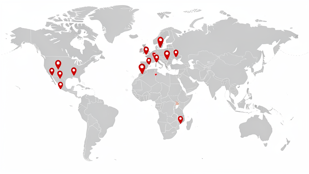 Global coverage map